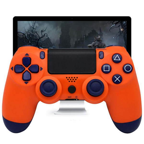 Trådløs Game Controller Controller Bluetooth Dual Head Gamepad Joystick Gamepad kompatibel med Game Console 4-orange