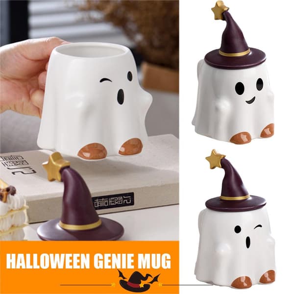 Halloween-Ande Mugg Tecknad Keramisk Kopp Spöke Kopp GX