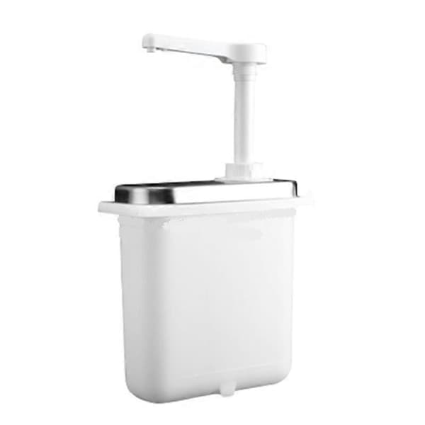 1L Sauce Dispenser Pumpe Rustfrit Stål Krydderipumpestation Krydderipumpedispenser Håndpresse