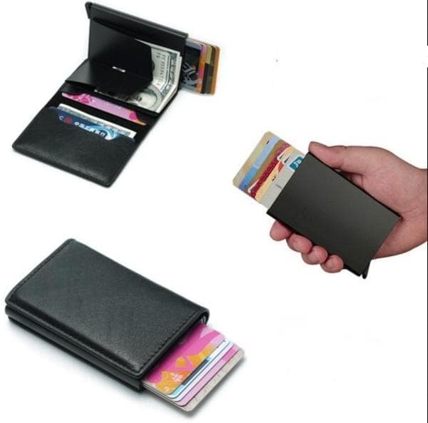 RFID-beskyttelse Lommebok Kortholder 5 kort black