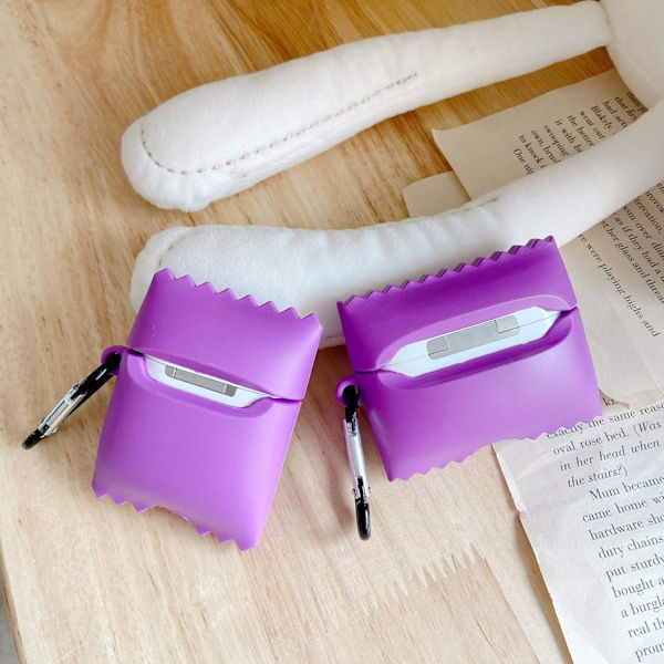 Sööt Airpods 3 -kotelo, 3D TKchips-suunnittelu Silikonikotelo Suojaava Iskunvaimennus Kotelot Avaimenperällä Airpods EaREudsille