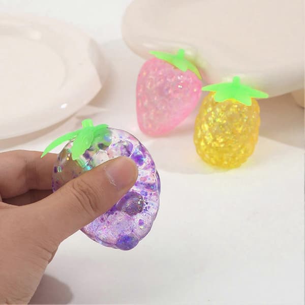 1-5 stk. Glitter Drueformet Klemmelegetøj – Blødt Elastisk TPR – til Afstressning Random 5pcs