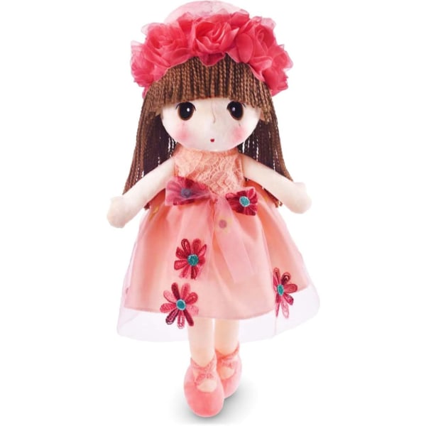 Kawaii Flower Fairy Stuffed Soft Plush Toy Doll Girls Gift, 18 Inch (Pink)