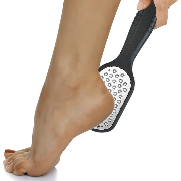 Pedicure Rasp Fodfil, Professionel Fodpleje Pedicure Rustfrit Stålfil Til Fjernelse Af Hård Hud.Sort