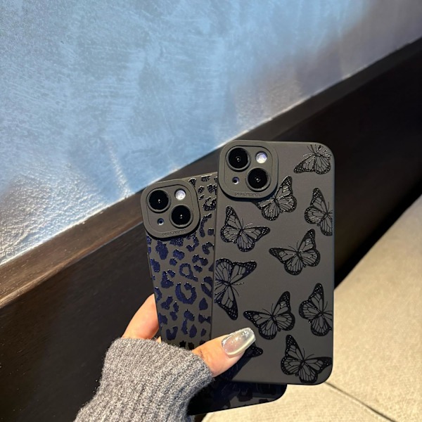 iPhone 16 Pro Max Skal 6,9 tum 2024, Estetisk Hjärtan Print iPhone 16 Pro Max Skal för Kvinnor Flickor Män, Silikon Skyddande Telefonfodral för iPhone Butterfly iPhone XR