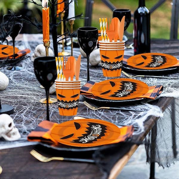Halloween Fest Bestiksæt med Græskar- og Spøgelsesdesign