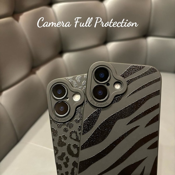 iPhone 16 Pro Max -kotelo 6,9 tuuman puhelimelle (2024), esteettinen sydänkuvioinen iPhone 16 Pro Max -kotelo naisille, tytöille ja miehille, silikoninen suojakuori iPhonelle Zebra Stripe iPhone 16 Plus