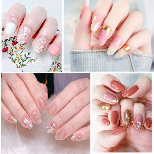 Nagelkonst Ingen Märke Transparent Färg (Oval Nagel) smink