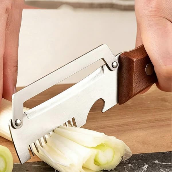 Vihanneskuorija – Ergonominen puukahva – kotikeittiöön 2 kpl 2pcs A