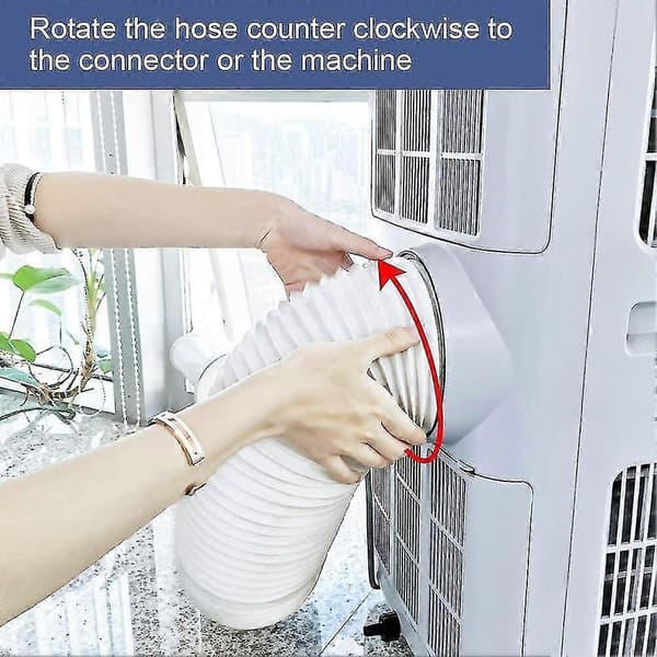 130 mm avluftsslang för AC-enhet, flexibelt PVC-ventilationsrör Vit