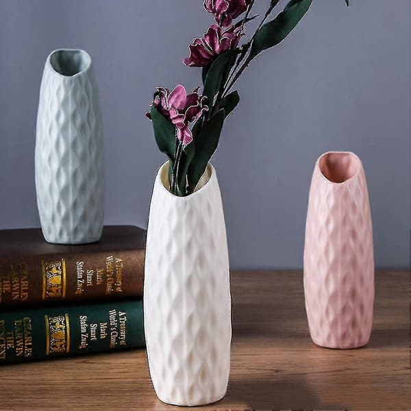 Nordisk plastvas Anti-dropp enkel blomvas imitation, grön