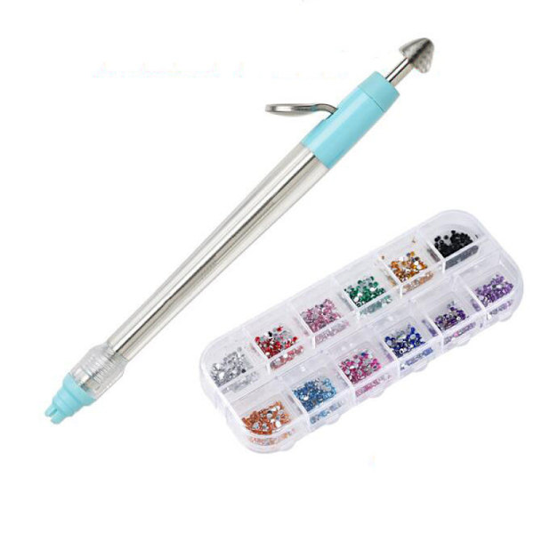 Blå set - Spot Drill Nail Pen Setmake up
