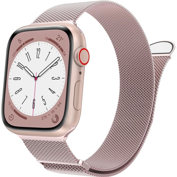Kvindes og Mænds, Rustfrit Stål Mesh Loop Magnetisk Spænde Udskiftning til iWatch Remme (41mm/40mm/38mm, Regnbue).