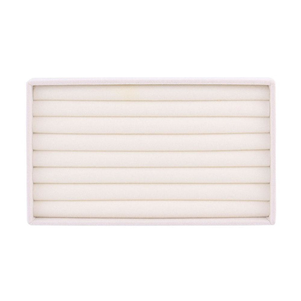 Smykkeopbevaring til ringe - Beige Vit white