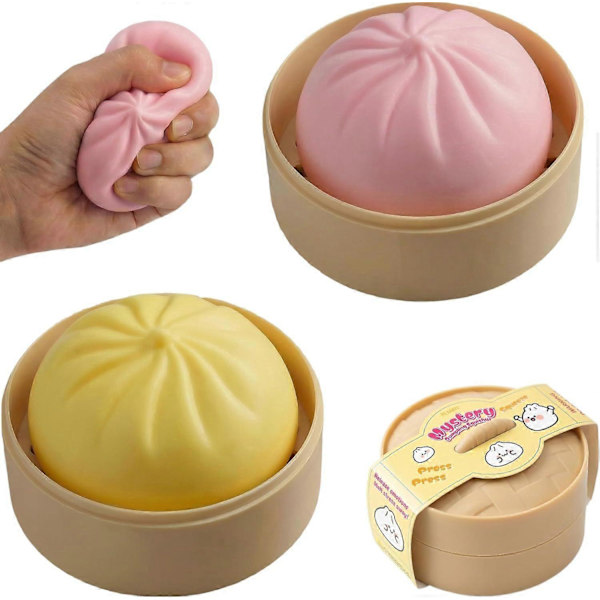 2 STK Squishy Dumpling Mystery Dumpling Squishy, Dumplings Legetøj til Stresslindring