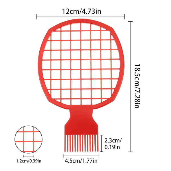 2 st Twist Comb Curl Comb Twist Brush Afro Curl Comb Twist Hair Coils Comb Tool för Naturligt Hår (Röd)