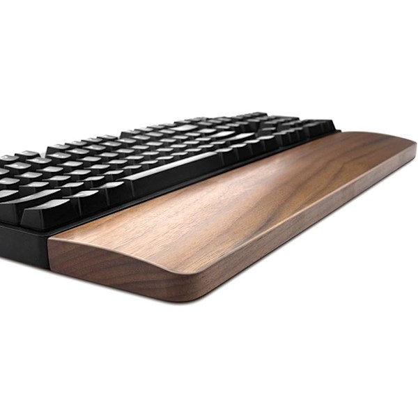 Handledsstöd, Ergonomiskt spelbord Tenkeyless 87 tangentbord handledsstöd för dator, bärbar dator, enkelt skrivande, avlastning hållbart bekvämt, 14 tum valnötsträ