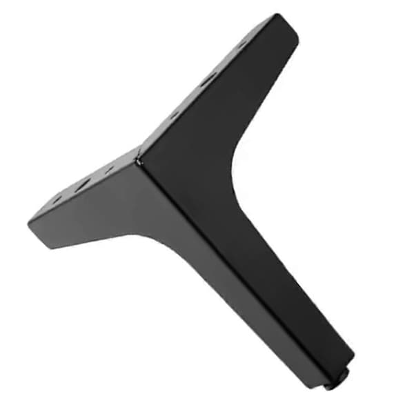 4 stk. møbelben i metal til sofa, bord, seng, stol, skrivebord, kommode, skabsstøtte, møbelbeslag