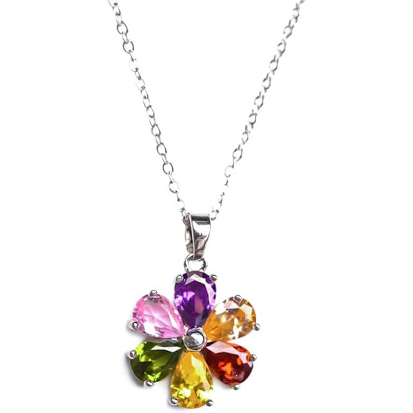 Blomsterhalsband för kvinnor Cubic Zircons Halsband (typ 3)