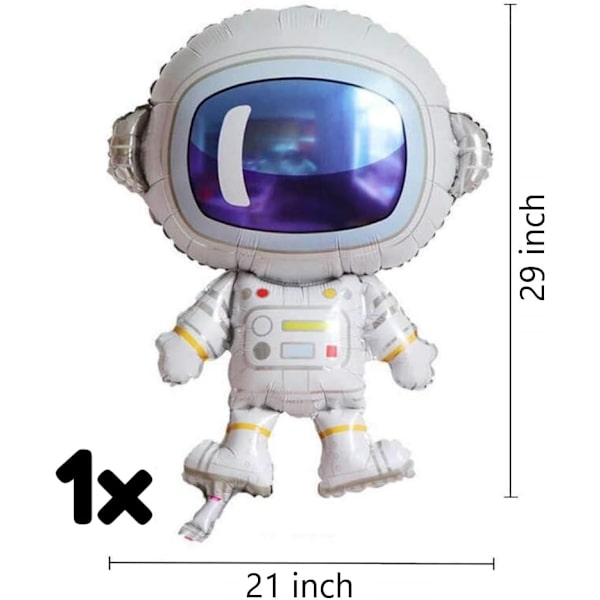 Avaruusilmapalloja Syntymäpäiville 8 Vuotta - Astronautti Ilmapallo, Avaruus Ilmapallot, Numero 8 Ilmapallo Musta, 8. Syntymäpäivä Koristeet Tähti Foliot Iso