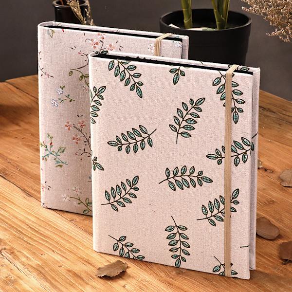 4x6 valokuva-albumi, 200 valokuvaa pellavakansi Pieni kapasiteetti Vintage-kuvakirja Helppo luokitella ja kannettava häihin perheelle lapsille vauvalle (kukka)