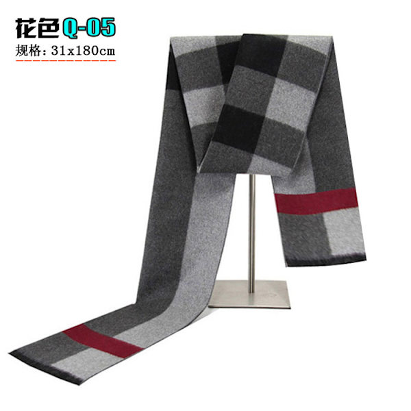 Høy kvalitet vinter skjerf for menn | Rutete kashmir skjerf for menn | Luksus skjerf for menn - skjerf Design Q-05 180cm