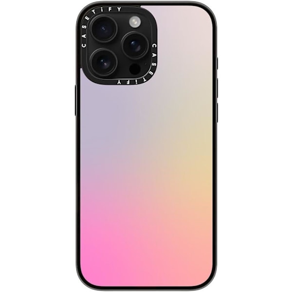 Kompakt iPhone 16 Pro Max Deksel [Lettvekt / 1,2 m 2X Militær Grad Fallbeskyttelse/Slank] - Kirsebær - Klar Svart Pastel Gradient iPhone 16 Pro Max