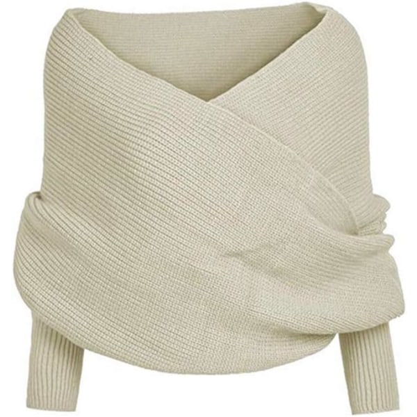 Dam Knit Sweater Toppar Halsduk Vinter Halsduk Vinter Sjal Wrap Halsduk med Ärm Wrap Halsduk Sjal Halsdukar