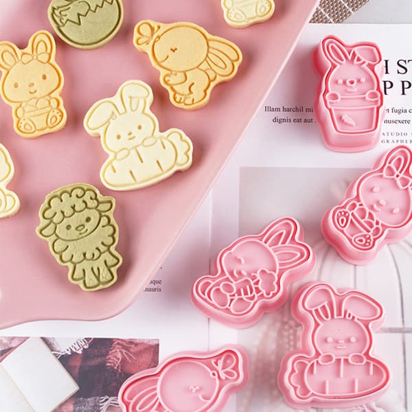3D Easter Cookie Molds Reusable DIY Fondant Cake Candy Biscuit Cutter Practical Kitchen Baking Gadget