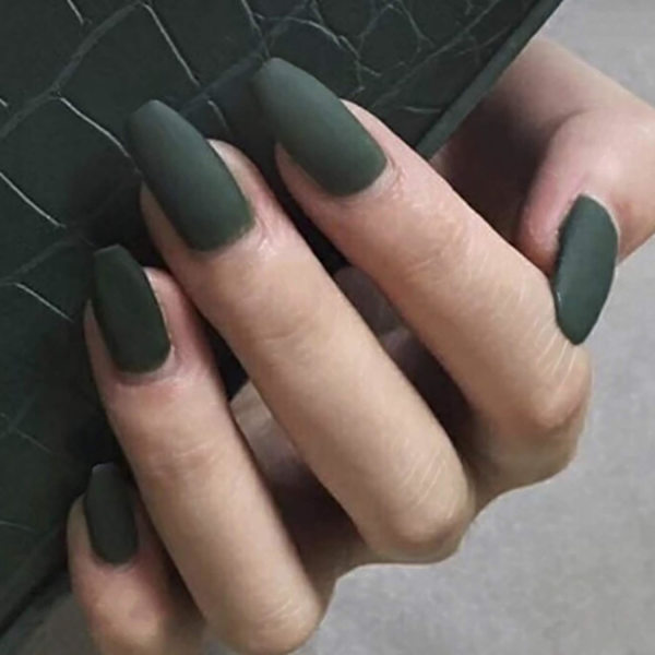 1 stk. falske negle manicure (164-ballet grøn scrub [lim]) Skønhed og sundhed