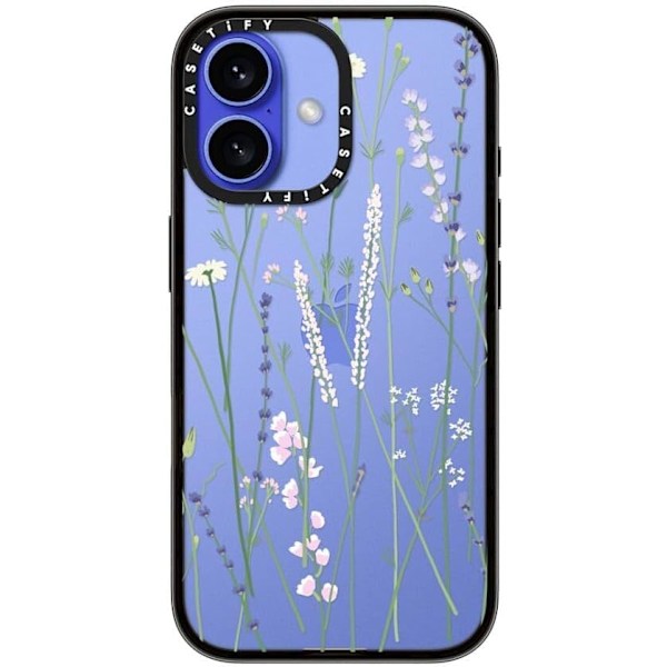 Kompakt iPhone 16 Pro Max Deksel [Lettvekt / 1,2 m 2X Militær Grad Fallbeskyttelse/Slank] - Kirsebær - Klar Svart Gigi Garden Florals iPhone 16