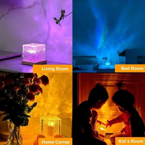 LED Ocean Wave Projector Lampe, USB-drevet RGB Sea Light Nattprojektor