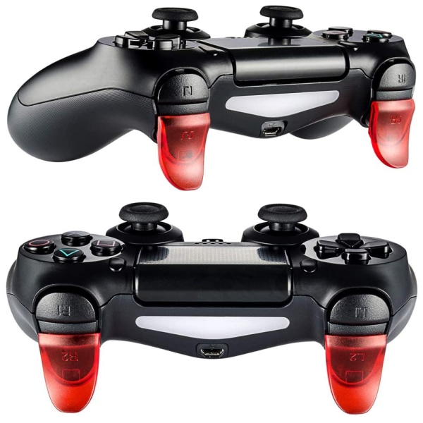 För PS4 Triggers L2 R2 Knappar Knappar Axelknappar Kit Tillbehör Reservdelar Kit-röd