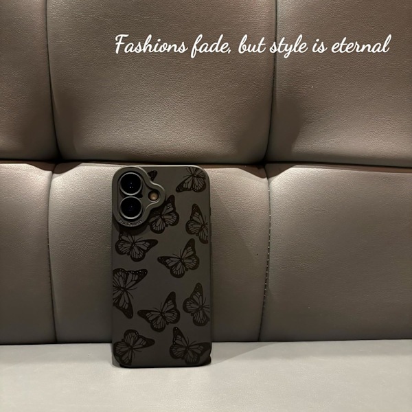 for iPhone 16 Pro Max Deksel 6.9 Tommer 2024, Estetisk Hjerteprint iPhone 16 Pro Max Deksel for Kvinner Jenter Menn, Silikon Beskyttende Telefondeksel for iPhon Butterfly iPhone 16 Plus