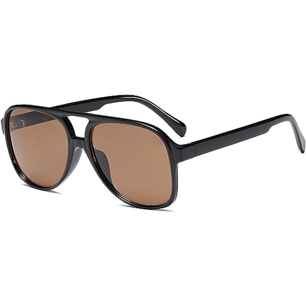 Klassinen Vintage Aviator -aurinkolasit naisille ja miehille, suuret kehykset, retro 70-luvun aurinkolasit