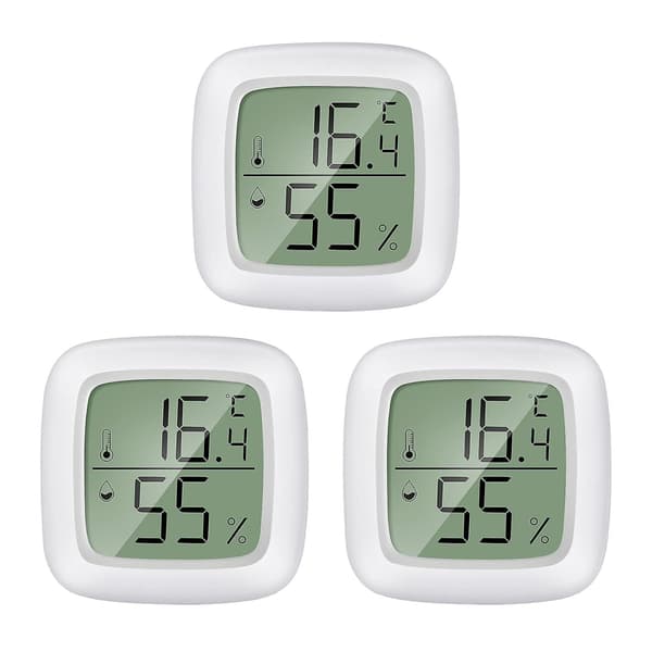 Hjemmetermometer 3 stk Mini LCD Bærbart Innendørs Hygrometer Termometer -20℃~60℃, 10%~99% RF Egnet for Barnerom, Eldrerom osv.
