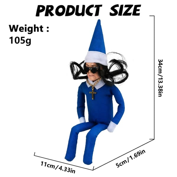 Oz Jul Tomte Dukke Oz Jul Tomte Dukke Dekorationspynt 34*11*5.5cm blå