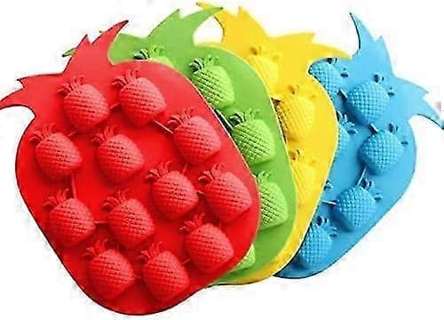 Silikonisbitsform för DIY fryst is, pudding, gelégodis - Mix ananas (2-pack) 2025