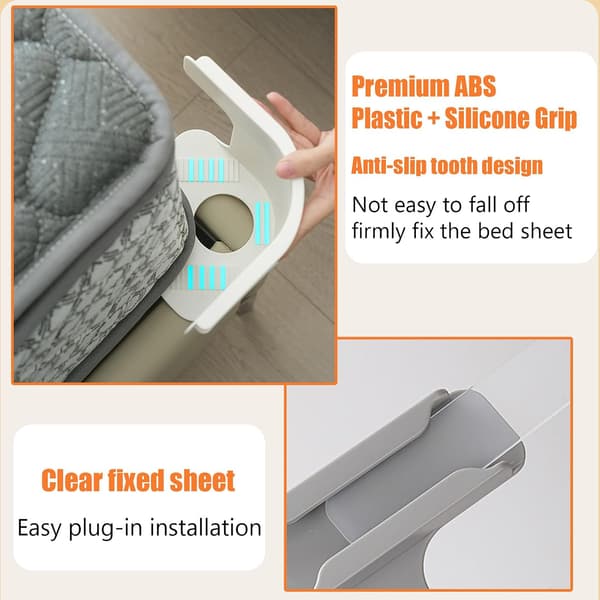 Sheet Holders, Set of 4, Sheet Fasteners, Fitted Sheet Straps Keep Sheets Tight and Secure, Sheet Corner Holders, Universal Fit