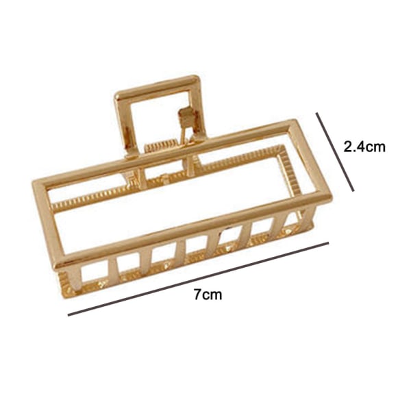 2 stk. Metal Claw Clips, Skridsikre Hårklemmer, Hult Kæbe Hårklemme Til Flxing, Faste Stærke Clips, Piger-Stil 1