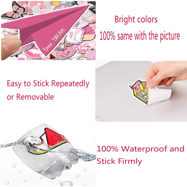 50 stk. Cartoon Duck Stickers Vandflaske Laptop Telefon Motorcykel Computer Guitar Skateboard Vandflaske Duck Vinyl Stickers til Teenagere Voksne