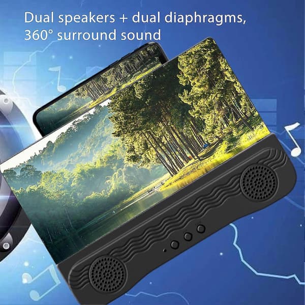 Mobile Phone Screen Magnifier with Bluetooth-compatible Speaker Amplifier