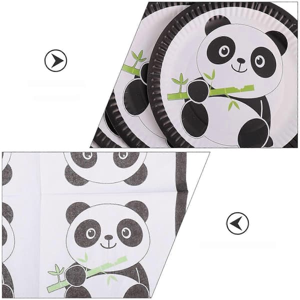 Party Panda Papper för Födelsedag 1Set