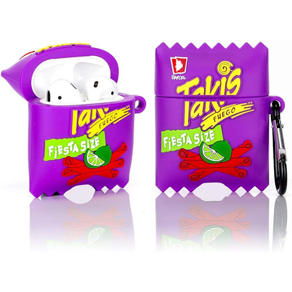 Søt etui for Airpods 2. generasjon/1. generasjon, 3D TKchips design silikonetui beskyttende støtdempende deksler med nøkkelring for Airpods EaREuds