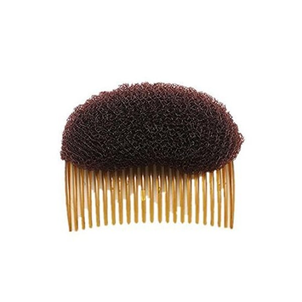 2 stk. Charmerende Volume Indsætninger Hårkam Gør Bikube Hårpind Bun Maker Værktøj Hår Base Styling Tilbehør-Brun