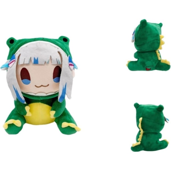 Dino Gura Plysch Haj Bebis Liten Gula Plysch Leksak Figur Dock Gawr Gura Figur Bebis Haj Plysch Dockor Presenter för Pojkar Flickor Barn Animationsälskare &11