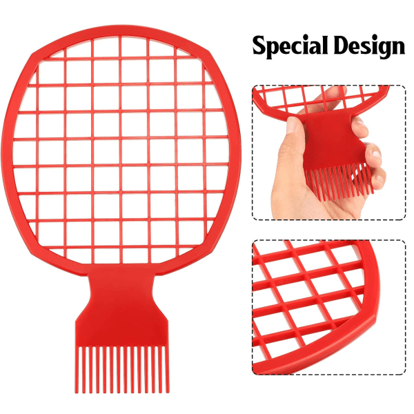 2 st Twist Comb Curl Comb Twist Brush Afro Curl Comb Twist Hair Coils Comb Tool för Naturligt Hår (Röd)