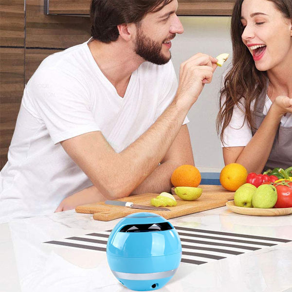 Bærbar 5W Bass Bluetooth-højttaler, krystalklar lyd, perfekt mini trådløs højttaler til telefon, tablet, dreng, gave, vandring, grill - blå