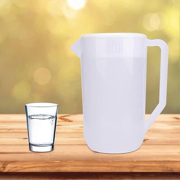 4000 ml stor kapacitet giftfri plast kallvattenflaska (transparent vitt lock)