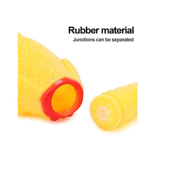 Skrikande kyckling hund leksaker, gul gummi skrik kyckling leksak nyhet och hållbar gummi kyckling för hundar